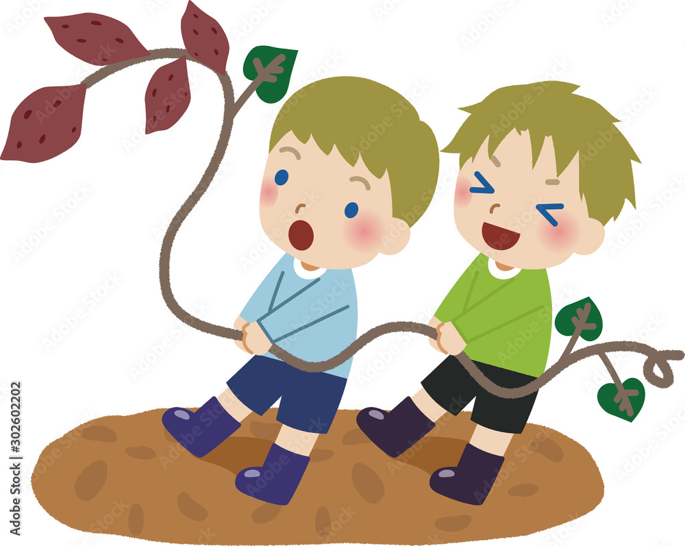 芋ほりのイラスト Stock ベクター Adobe Stock