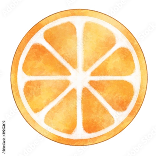 オレンジ 輪切り 水彩風イラスト素材 Stock Illustration Adobe Stock