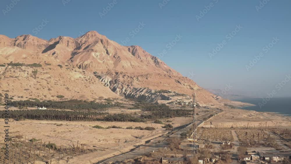 Sinkholes near Dead sea, Israel, 4k aerial Sinkholes near Dead sea, Israel, 4k aerial