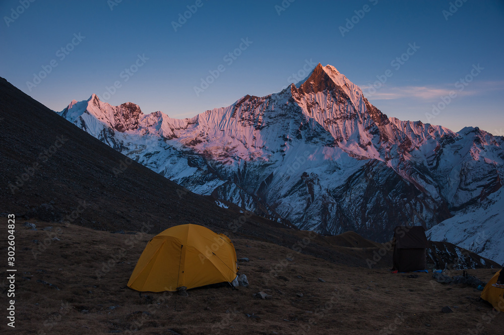camping in mountains
