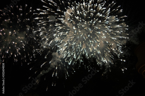 fireworks in the night sky