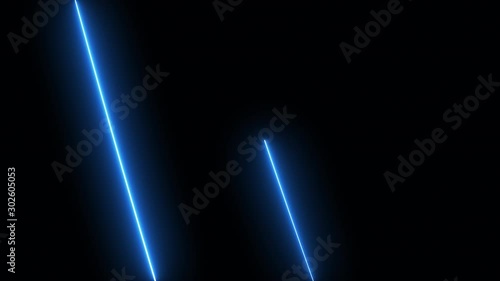 Wallpaper Mural Abstract blue light motion.Animation of a laser beam on a black background.Realistic beam.Star fall in night Torontodigital.ca