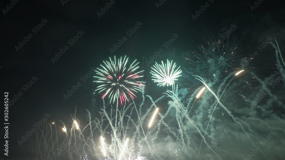 the explosion of fireworks background the explosion of fireworks background
