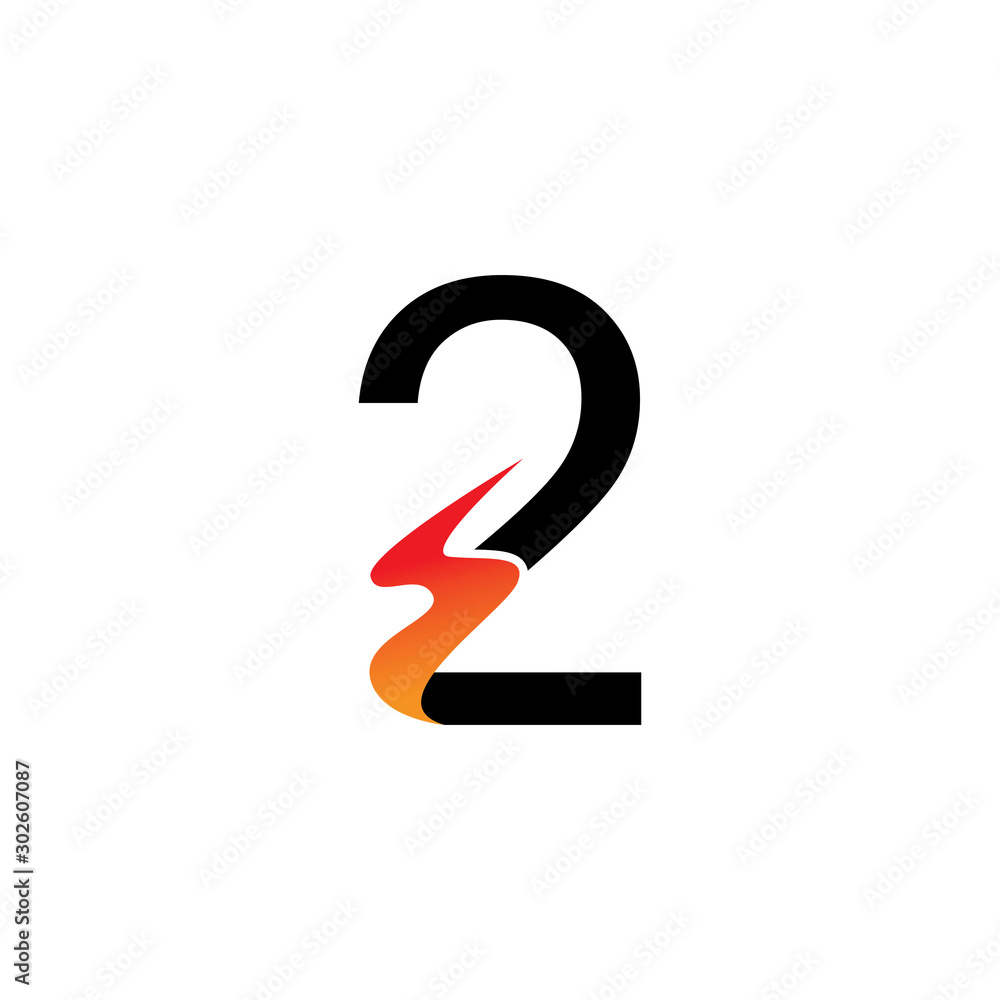 Number 2 logo or symbol template design Number 2 logo or symbol template design