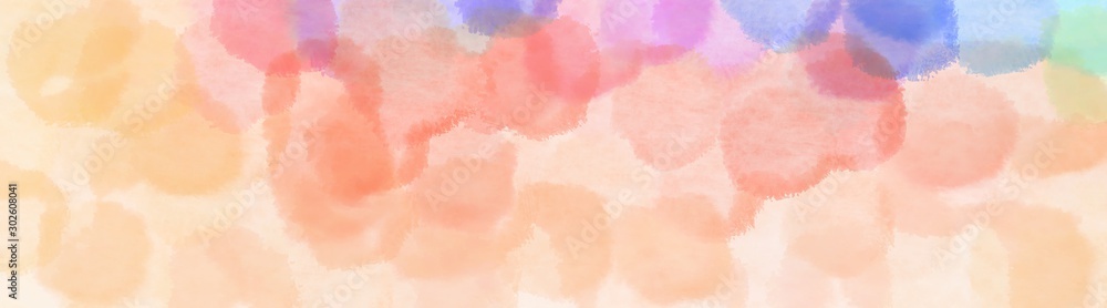 abstract confetti sparkle wide banner. peach puff, light pastel purple and light salmon background with space for text or image