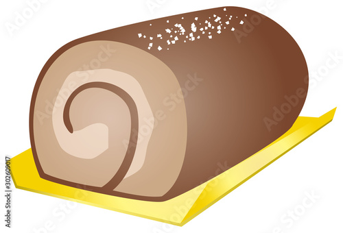 ロールケーキのイメージイラスト