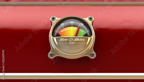 Photography A concept showing a dial or gauge to measure whether children have been naughty