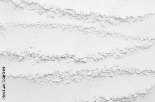 White abstract striped powder texture with horizontal waves. photo