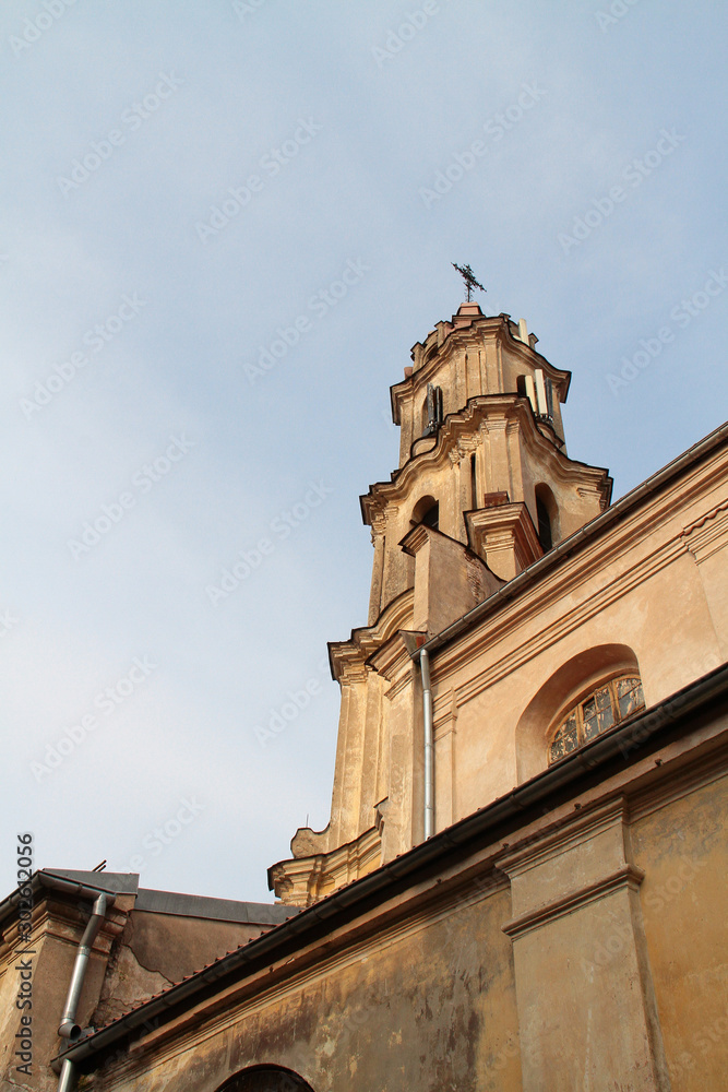 detail of old church in Vilnius