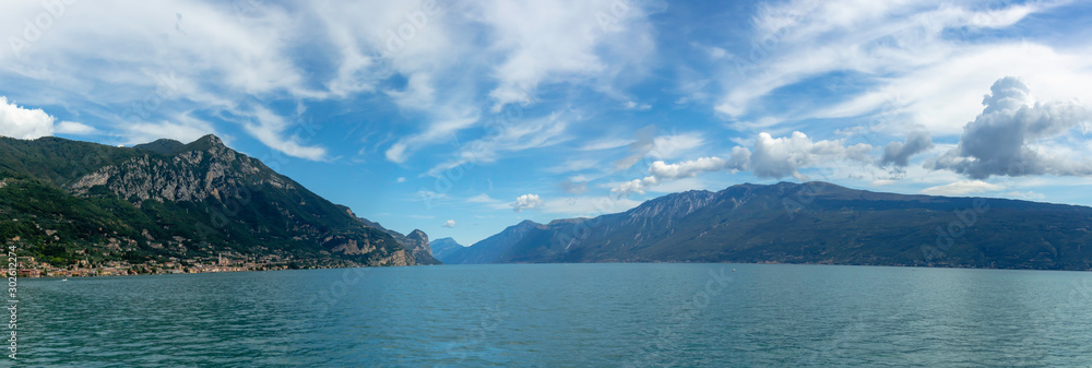 Panorama view of lake garda, Italy