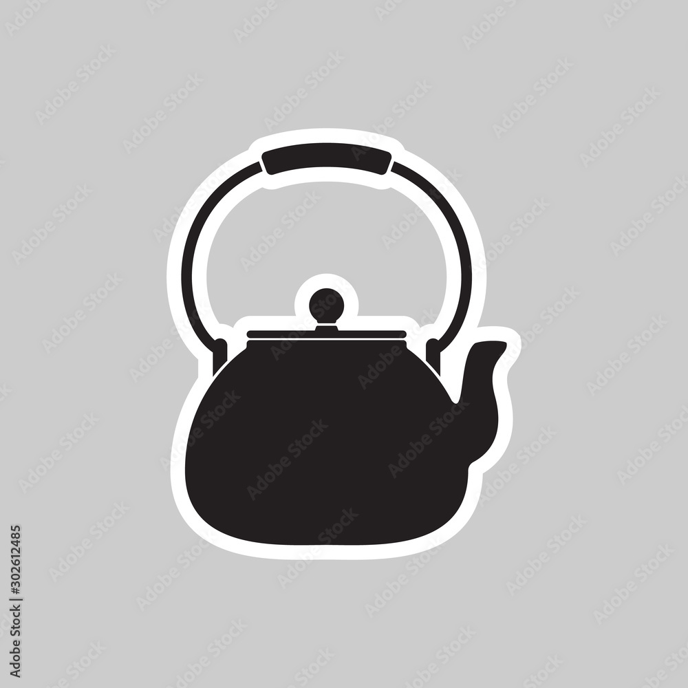 The teapot. Tea symbol Simple vector modern icon design illustration. The teapot. Tea symbol Simple vector modern icon design illustration.