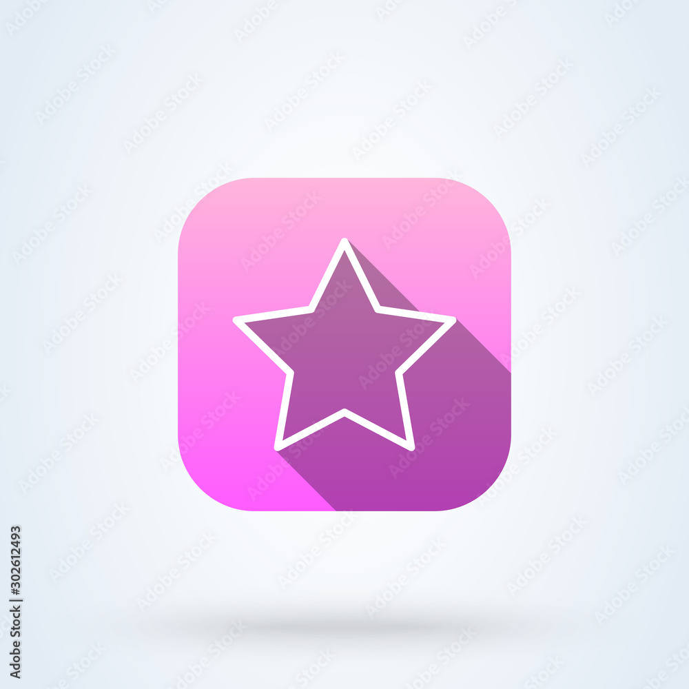 Clasic star Simple. Outline vector modern icon design illustration. Clasic star Simple. Outline vector modern icon design illustration.