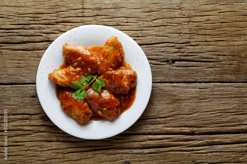chicken wing with red sauce-Thai style