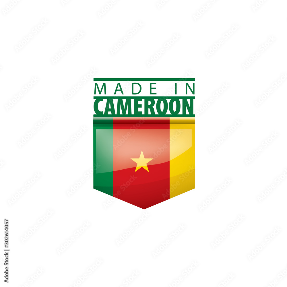 Cameroon flag, vector illustration on a white background Cameroon flag, vector illustration on a white background