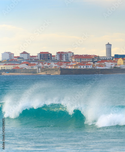 Cityscape  Peniche ocean town Portugal