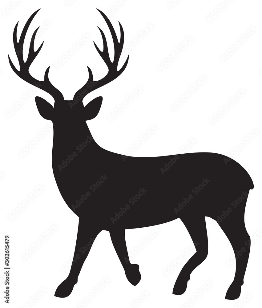 Fototapeta premium Deer silhouette design vector illustration 