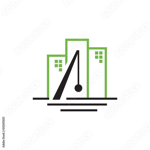 building demolition logo design vector with wrecking ball icon illustration
