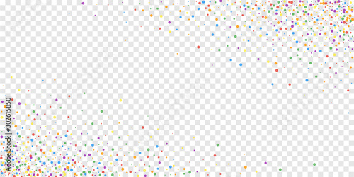 Festive confetti. Celebration stars. Rainbow confe