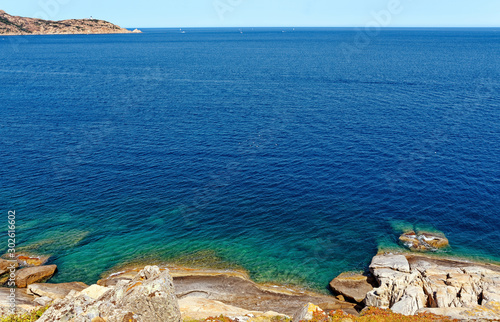 La Revellata peninsula in Corsica island photo