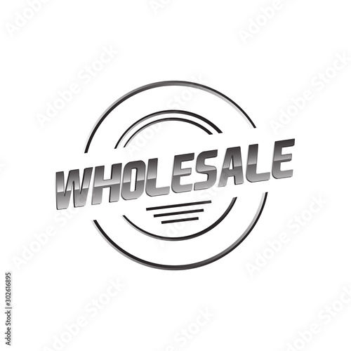 modern style stamp the letter of wholesale logo vector icon element