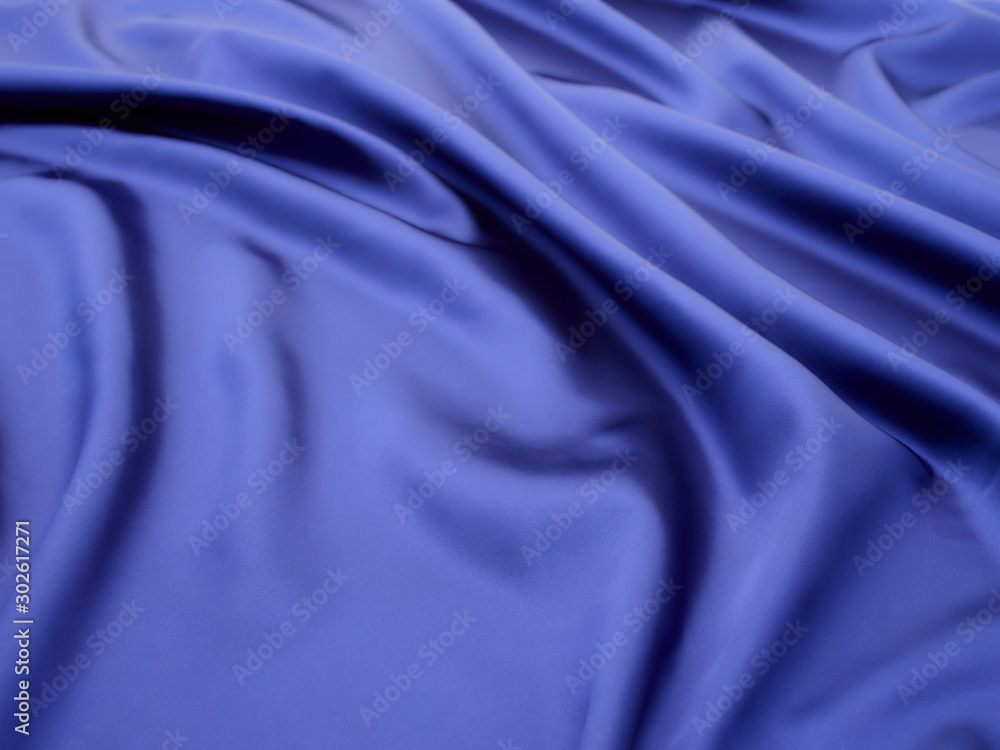 Fototapeta premium Blue satin cloth