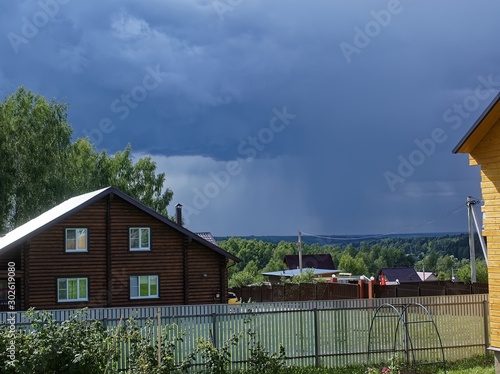 storm clouds in rural areas, Russia.