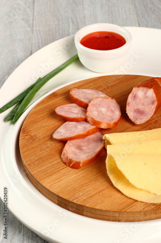 Sausage and Cheese. Appetizer series.