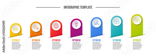 Business infograph with icons - concept of template. Vector