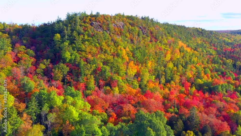 Unbeatable Autumn Scenery, Forests and Cliffs of Michigan's Upper Peninsula, Fall Colors, Aerial Drone View. Unbeatable Autumn Scenery, Forests and Cliffs of Michigan's Upper Peninsula, Fall Colors, Aerial Drone View.