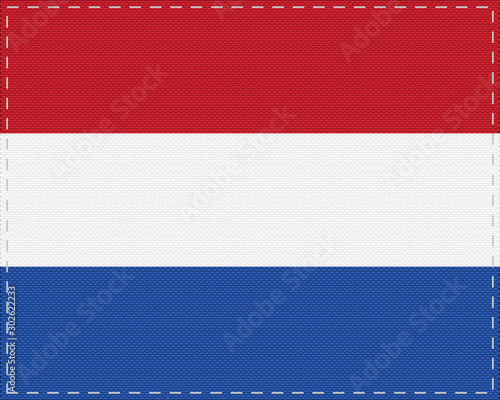 Fahne der Niederlande auf Gewebe