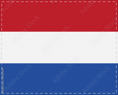 Fahne der Niederlande auf Gewebe