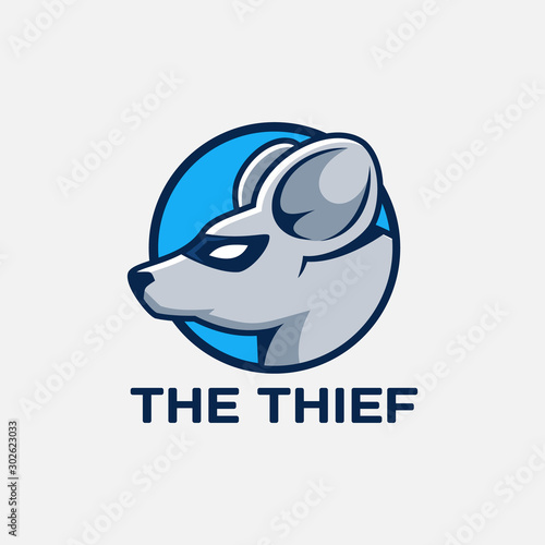 mask Mouse thief Logo designs