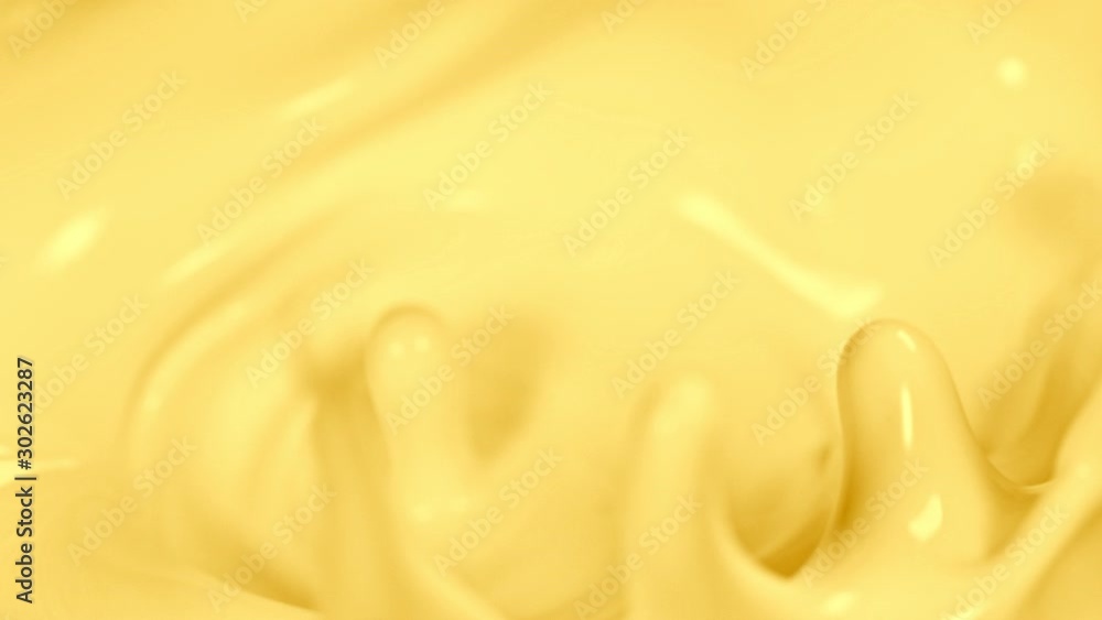 Super Slow Motion Shot of Pouring and Splashing Banana Milk at 1000fps. Super Slow Motion Shot of Pouring and Splashing Banana Milk at 1000fps.