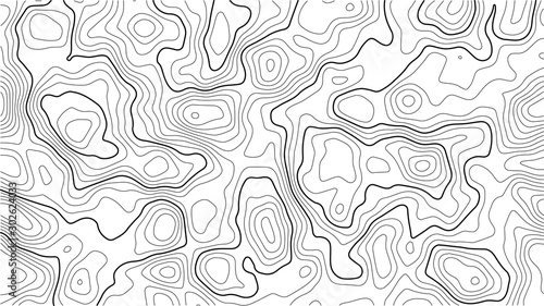 Contour vector illustration. Abstract topographic map background. Geography scheme.