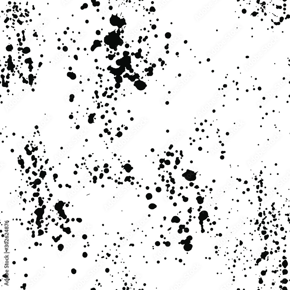 Ink splash seamless pattern. Black and white spray texture Ink splash seamless pattern. Black and white spray texture