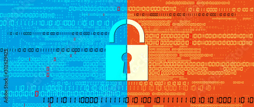 Cybersecurity and information or network protection. Future technology web services for business and internet project