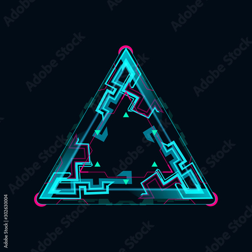 Triangular element for the futuristic interface.