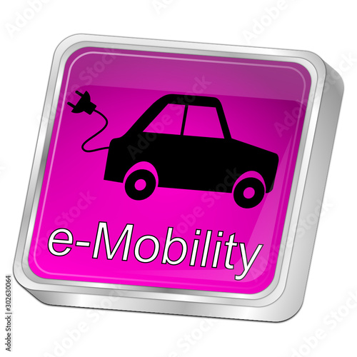 e-Mobility Button - 3D illustration