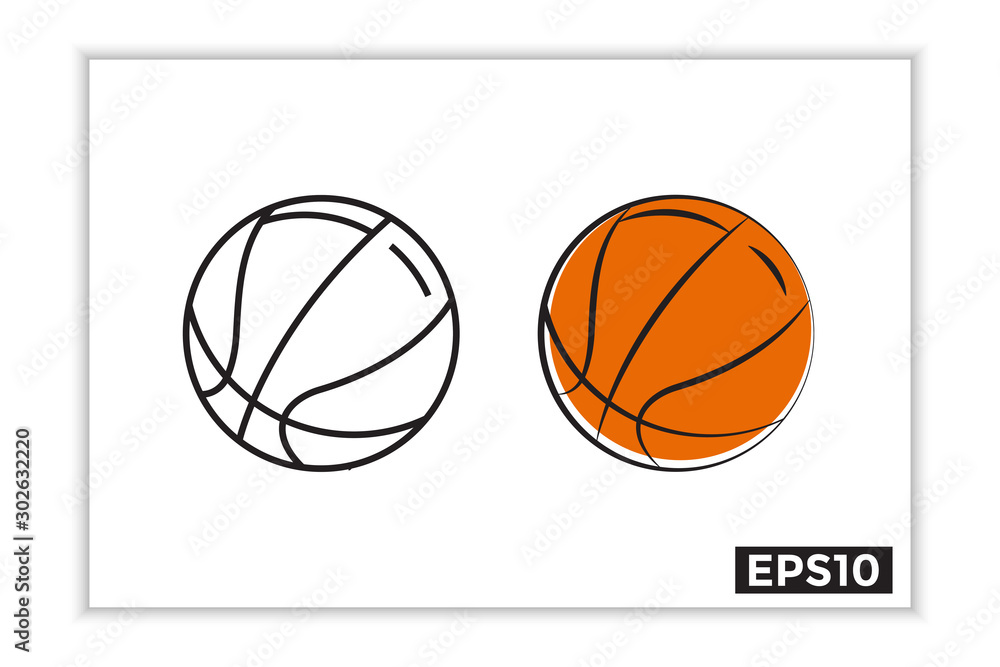 Simple basketball tournament icon, basketball championship logo.