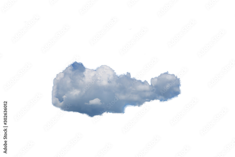 clouds in the shape of heart on blue background