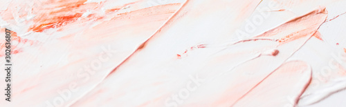 Artistic abstract texture background, orange acrylic paint brush stroke, textured ink oil splash as print backdrop for luxury holiday brand, flatlay banner design