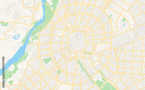 Printable street map of Santa Cruz de la Sierra, Bolivia