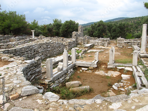 Thasos, the ruins of an ancient Greek temple photo