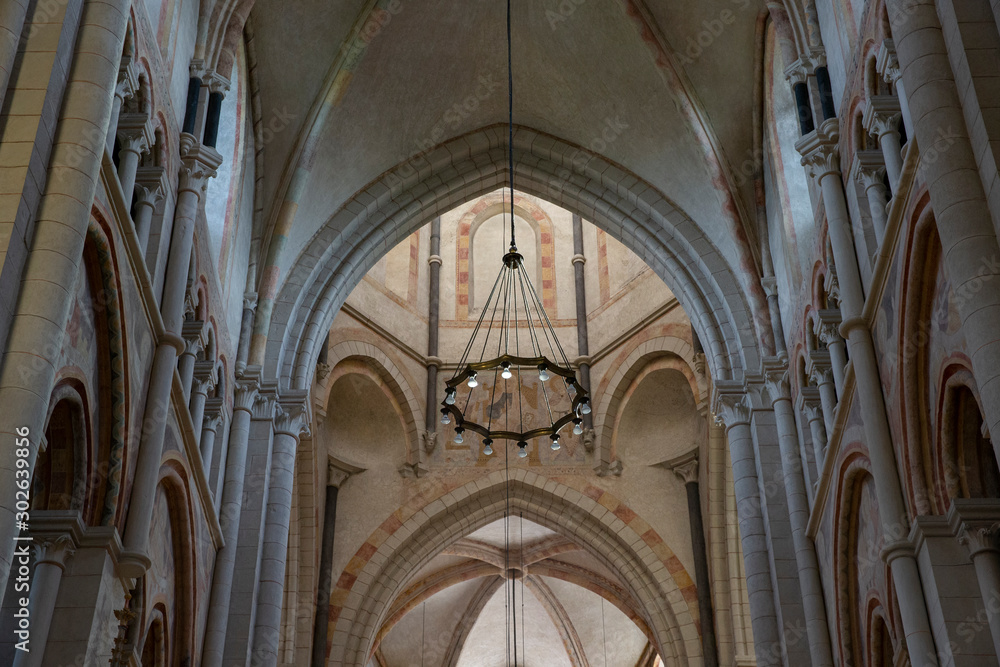 Limburg an der Lahn. germany. Saint George Church. Interior. ceiling.