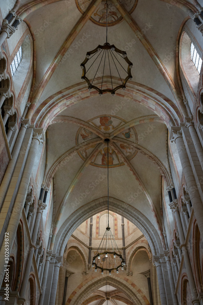 Limburg an der Lahn. germany. Saint George Church. Interior. ceiling.