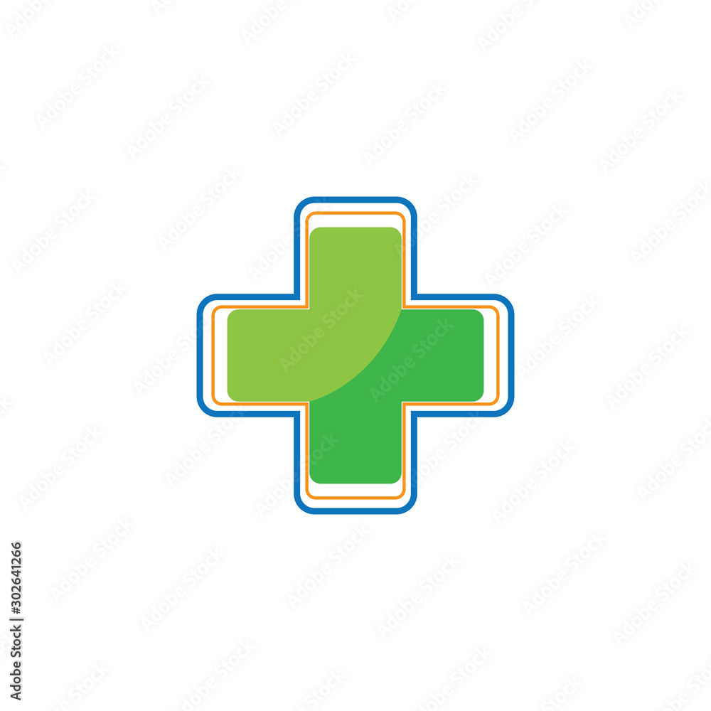 Medical cross healthy logo template vector Medical cross healthy logo template vector