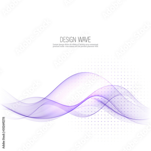 Blue smooth abstract border wave soft background modern futuristic cool layout. Vector illustration