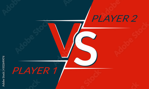 VS logo background. Versus screen for battle, game, sport team, boxing fight, match, competition. Vector illustration.