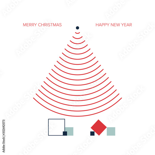 Wireless Technology Inspired Christmas Card Design.