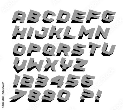 Peel font alphabet lettering modern techno	